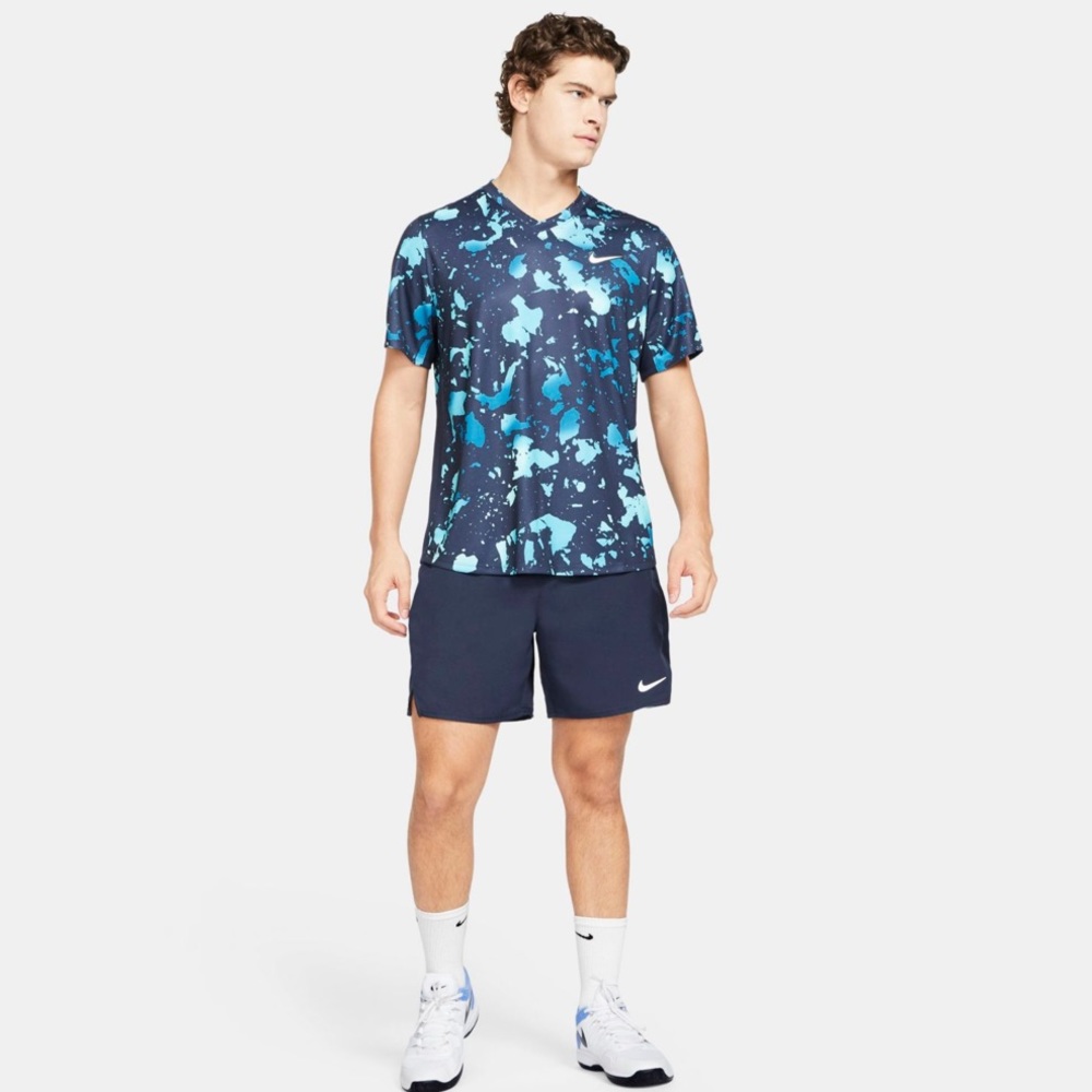 Nike Navy nylon tennis shorts
